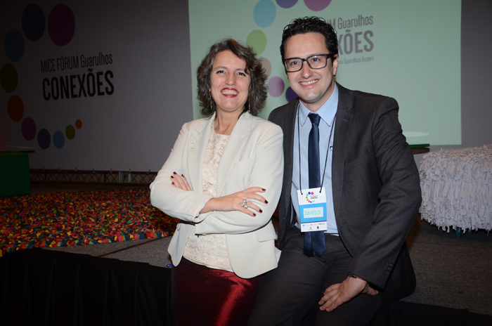 Danilo Duarte Ramalho, do GRU CVB, Rose de Almeida, da Mice Business Danilo Duarte Ramalho, do GRU CVB, Rose de Almeida, da Mice Business