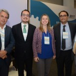 Enry de Saint, da ABIH Nacional, Ricardo Hida, da ABTLGBT, Graziele Júnia Pereira, do Sebrae Nacional, Alexandre Robazza, do Sebrae SP, e Toni Sando, do SPCVB