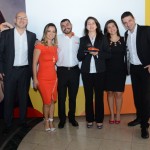Jamyl Jarros, Cristiane Yumi, Fernando Silva, da Movida, Luciana Cunha, da Kontik, Josiane Escudeiro e Renato Franklin, da Movida
