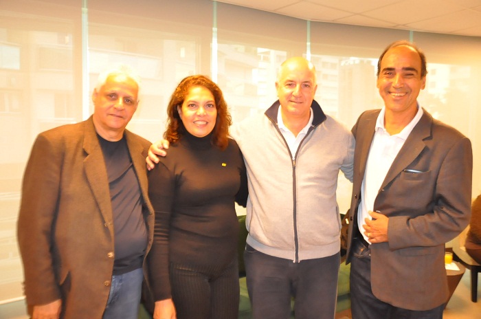 Paulo Corrêa, da Alltours, Iara Vachiaveo, da Hertz, Sérgio Protti e Luiz Antonio Bussi, da Flytour Viagens Paulo Corrêa, da Alltours, Iara Vachiaveo, da Hertz, Sérgio Protti e Luiz Antonio Bussi, da Flytour Viagens