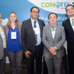 Toni Sando, preidente-executivo do SPCVB, Graziele Vilela, do Sebrae Nacional, Alexandre Robazza, do Sebrae-SP, Manuel Linhares, da ABIH, e Ricardo Hida, a ABTLGBT