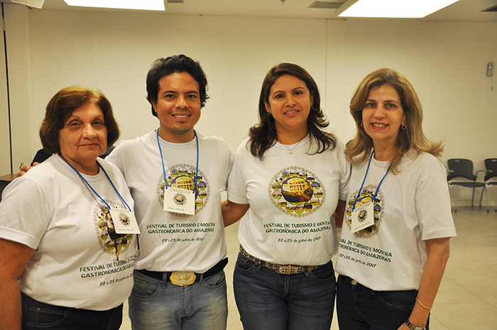 Edna Paula, Joel Victor, Vera Assmar e Ana Claudia Rego, da Amazonastur Edna Paula, Joel Victor, Vera Assmar e Ana Claudia Rego, da Amazonastur