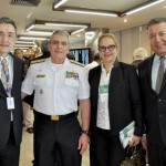 Eraldo Alves, da CNC, Paulo Zuccaro, do Ministério da Defesa, Sonia Chami, presidente do Rio CVB, e Alexandre Sampaio, da FBHA