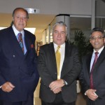 Michelão, da Fenactur, Manoel Gimenes, da Paraná Turismo, e Adão Ribeiro, do Recanto Cataratas