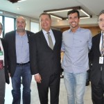 Mário Reynaldo, da Fecomércio-AM, Michael Nagy, do Rio CVB, Alexandre Sampaio, da FBHA, Luiz Lima, do Ministério dos Esportes, e Eraldo Alves, da CNC