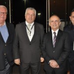 Roy Taylo, do M&E, Paulo Angeli, da FIT Cataratas, Jaime Nelson, da FPTI, e Gilmar Piola, secretário de Turismo de Foz