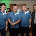 Alexandre Monteiro, William Santos, e Afonso Domingues, da CVC, com Ricardo Delfin, da Visual