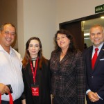 Adriano Gomes da CVC com Fanny Thivierge e Milagros Ochoa, do Perú e o cônsul Hugo Flores