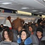 Embarque do voo inaugural para Santiago