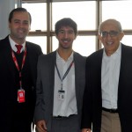 João Pedro Pita, do GRU, entre Elton Alvarenga e José Efromovich, da Avianca