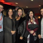 Leandro Cassio, da Avianca, Gisela Perez, da Interpoint, Maria Splicigo, da New Age, Letícia Kasahaya, da Sete Mares Turismo, e Luciano Lopes, da Avipam