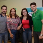 Vitor Hugo, Katarina Menezes e Carol Cerqueira, do Grupo AMB, e Hugo Requião, da Localiza