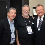 Luis Strauss, da Abav-RJ, com Goiaci Guimarães e Edmilson Rodrigues, da Abav-CE