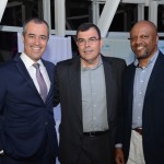 Luis Vargas, da Travelport, Vanderlei Folgueral, da LTS, e Mauricio Cesar Faria, da Travelport