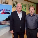 Roy Taylor, CEO do M&E, e Valdir Walendowsky, presidente da Santur