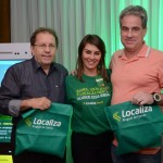 Valdir Walendowsky, da Santur, Christiane Souza, da Localiza, e Gustavo Deu, da Viver Viagens
