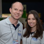 Alexandre Buerger, do Cascata Carolina, e Rafaela Defreyn, do Balneário Camboriú CVB