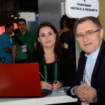 Claudia Macedo, do Itaparica Tour Operator, e Daniel Guijarro, da Hplus