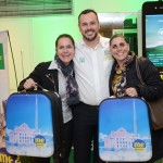 João Taylor, do M&E, com Márcia Aguiar, da Mercatho Turismo, e Eliane Antonietti, da Turpax