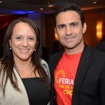 Elsa Soares, da LM Turismo, e Rogerio Mendes, da CVC