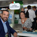 Guilherme Fernandez, da Abax Travel, com Helida Cristina e Vivian Penha, do Porto Bay Hotels & Resorts