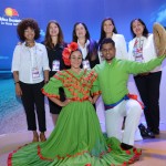 Leticia Sanches, Loraine Montalvo, Rhina Olivares Fajardo, da República Dominicana, Carmenza Mantilla, da Karisma Hotels & Resorts, e Lorena Lucrecia Lucas, de Punta Cana Resorts