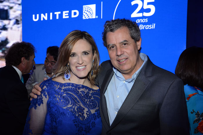 Lucimar Reis, da United Airlines, e Luiz Eduardo Falco, da CVC Lucimar Reis, da United Airlines, e Luiz Eduardo Falco, da CVC