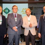 Orlando Souza, do FOHB, Francisco Calvo, do Hplus Hotelaria, Guilherme Paulus, da GJP, e Tomás Ramos, da BHG
