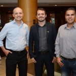 Renato Marques, da RBR, Paulo Oliveira, da CVC, e Lucio Miranda, da Vagtur Viagens & Turismo