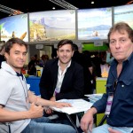 Rodrigo Vieira, da Vieiras Hotel, com Cristian Fullone e Alejandro Fullone, da Tudo Be