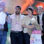 Valdir Walendowsky, presidente da Santur, fez a alegria do público final com sorteio de viagens