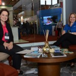 Carolina Mokshin, do Bahamas Tourism, e Cintia Saldanha, do Atlantis Paradise
