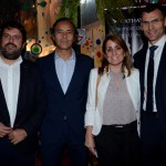 Daniel Sánchez, da Iberia BA, Clovis Ruiz e Philippe Lacamp, da Cathay Pacific, e Marta Sánchez, da Iberia BA