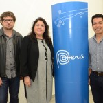Frabicio Corsaletti, da Folha de São Paulo, e Erik Sadao, da Teresa Perez, com Milagros Ochoa, da Promperu