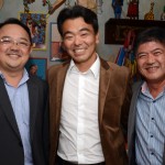 Marcel Iyeiri, da Century Travel Tour Operator, Eduardo Kina, da Alatur JTB, e Tanabe, da Abracorp