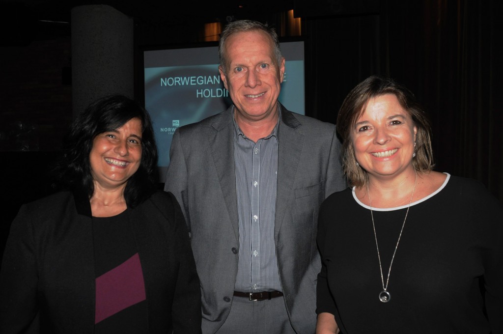 Marcia Galvão, André Mercanti e Estela Farina, da NCL