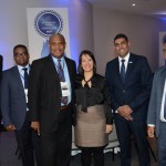 Dominique Baiz, do consulado da Holanda, Wilhermus Ignacio, de Curaçao Airport Holding, Sharlon Melfor, do Governo de Curaçao,  Giselle Makinde e Muryad de Bruin, de Curaçao e Irving Moeniralam, do Governo de Curaçao
