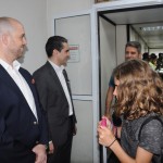 Frederico Pedreira e Marcius Moreno, da Avianca, recepcionaram todos os passageiros