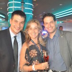 Ignacio Palacios e Bruno Cordaro, da MSC, com Silvana Aguiar, da Srvagtur