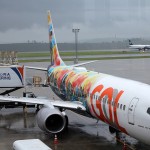 O avião customizado com o tema de Rock foi o escolhido pela Gol