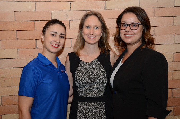 Juanita Ariza, da Kennedy Space, Cristina Colin, da RCD Hotel, e Ingrid Facchinette, da Pegasus Juanita Ariza, da Kennedy Space, Cristina Colin, da RCD Hotel, e Ingrid Facchinette, da Pegasus