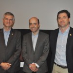 Andre Von Zublen, secretário de Turismo de Campinas, Antonio Dias, do Royal Palm Plaza, e Henrique Teixeira, vice-prefeito de Campinas