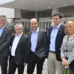 Andre Von Zublen, secretário de turismo, Carlos Santoro, secretário de Planejamento e Urbanismo, Antonio Dias, Henrique Teixeira, vice-prefeito, e Alexandra Caprioli, diretora de turismo
