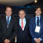 Arthur Repsold, presidente da GL events Brasil, Juan Pablo de Vera, da Reed, e Nick Dugdale, da UFI