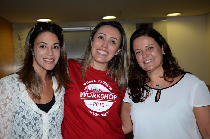Denise Ribeiro, da Xmart, Janaina Vieira, da MMTGapnet, e Mari Magalhães, da Kobo Safaris Denise Ribeiro, da Xmart, Janaina Vieira, da MMTGapnet, e Mari Magalhães, da Kobo Safaris