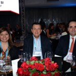 Diana Pomar, do Turismo do México, Valter Patriani, da CVC, e Eduardo Bernardes, da Gol