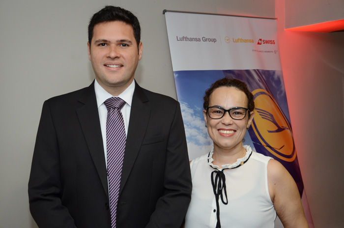 Fernando Aquino e Fernanda Maldonado, do Turismo da Suiça Fernando Aquino e Fernanda Maldonado, do Turismo da Suiça