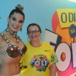 Janaina Araujo, de Curaçao, com a musa Elaine Azevedo