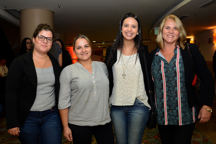 Leiriane Bermejo, da Hey Ho, Fabiana Louro, da Partiu Roteiros, Mayara Bozelli, da Inbrasil, e Marta Baptista, da Via Neia Viagens Leiriane Bermejo, da Hey Ho, Fabiana Louro, da Partiu Roteiros, Mayara Bozelli, da Inbrasil, e Marta Baptista, da Via Neia Viagens