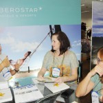 Ana Carolina, da Iberostar, com Dagmar Chamorro, da Dandara Transtur, e Sonia Figueira, da Tianá Turismo